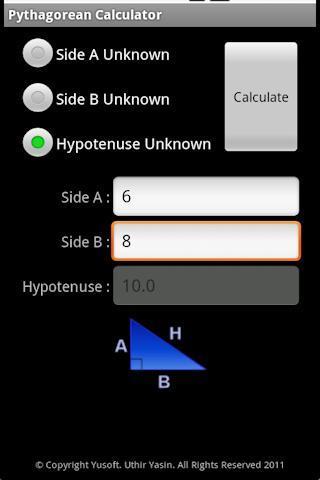 Pythagorean Calculator截图2