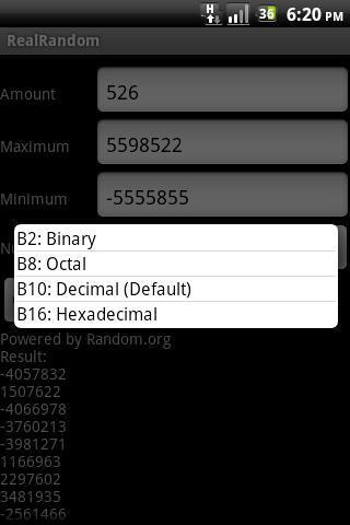 RealRandom Number Generator截图2