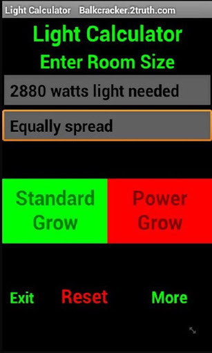 Hydroponics Light Calc截图2