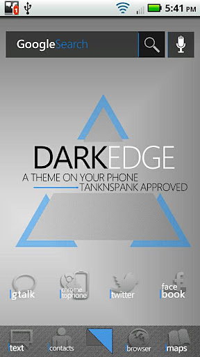 DarkEdge Blue (ADW Theme)截图1