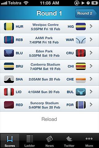 Super Rugby Live Scores截图1