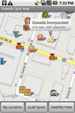 Gowalla的景点地图截图