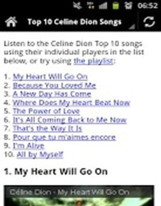 Celine Dion Top 10 Songs截图1
