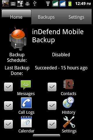 inDefend Mobile Backup截图4