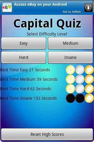 Capital City Speed Quiz截图3