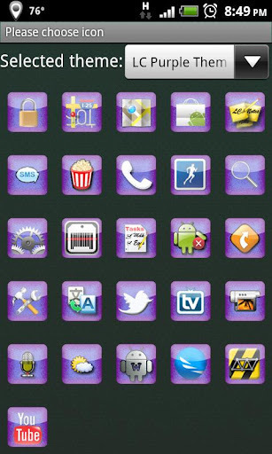 LC Purple Go Launcher Theme EX截图1