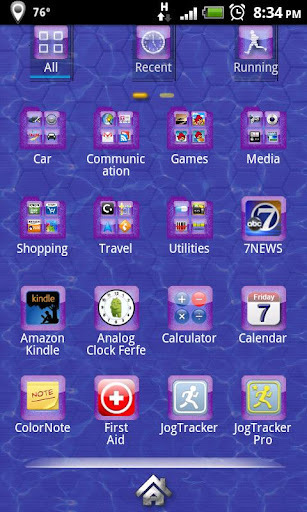 LC Purple Go Launcher Theme EX截图4