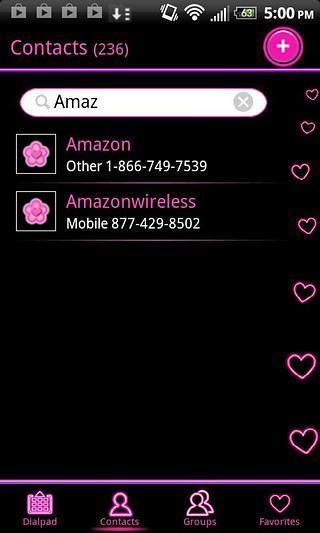 GO CONTACTS Neon Hearts Theme截图5