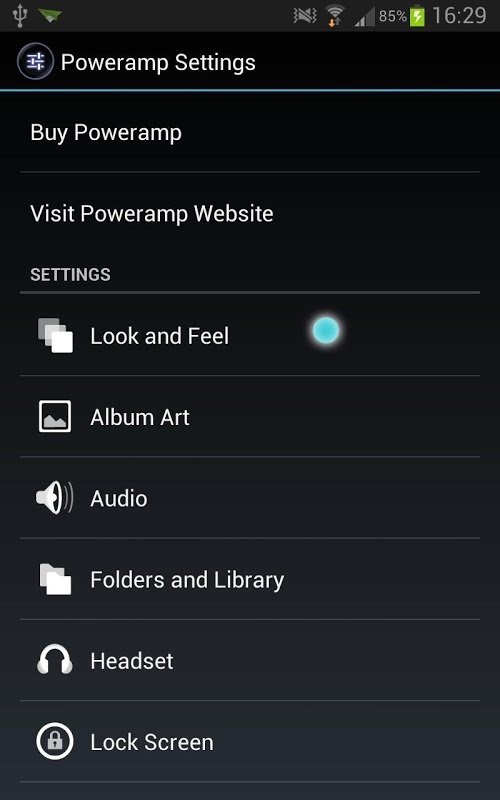 Poweramp Classic Purple Skin截图2