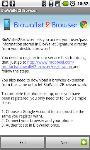 BioWallet2Browser截图2