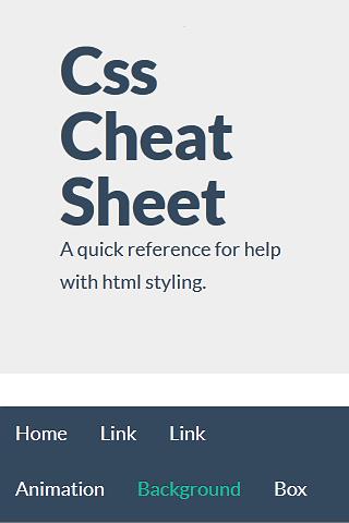 CSS作弊表 Css Cheat Sheet截图1