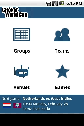 Cricket World Cup Schedule截图3