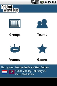 Cricket World Cup Schedule截图