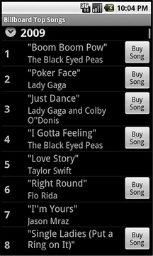 All Billboard Top Lists截图