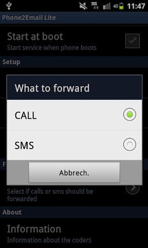 Call and SMS Forwarding截图