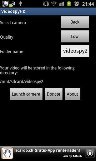 VideoSpyHD for gs2 BETA截图2