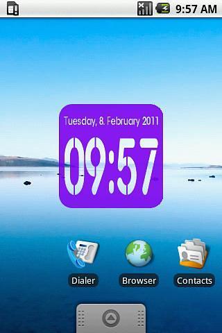 Clock Widget digital 2x2截图2