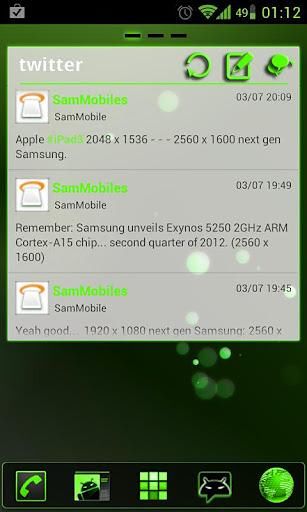 GOWidget PoisonGreenICS Light Theme by TeamCarbon截图4