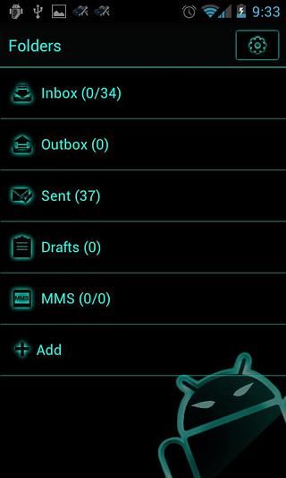 GOSMS Theme ElectricCyan截图4