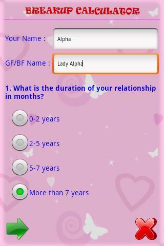 Breakup Calculator截图1