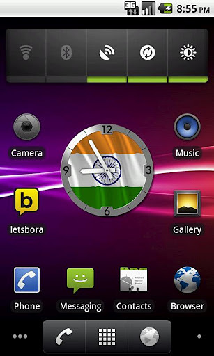 India flag Analog Clock截图1