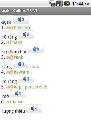 迷你柯林斯字典:越南语土耳其语截图3