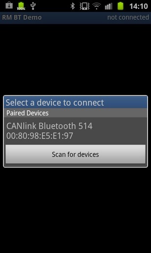 RM Bluetooth Demo截图1