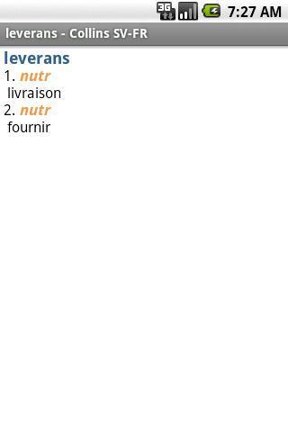 迷你柯林斯字典:法语瑞典语截图3