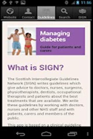 SIGN Diabetes Patient Guide截图2