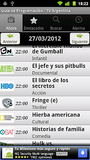 Programación TV Argentina截图1