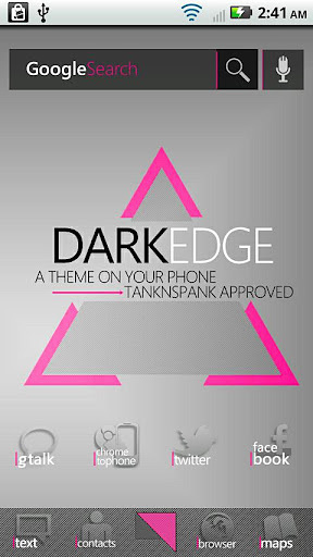 DarkEdge Pink (ADW Theme)截图2