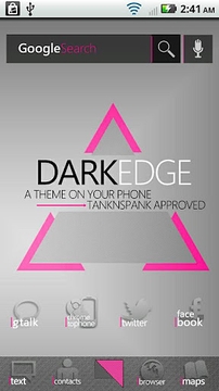 DarkEdge Pink (ADW Theme)截图