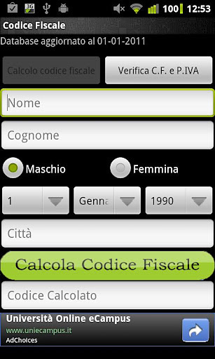 Calcola Codice Fiscale截图2