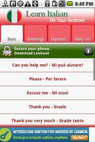 Learn Italian截图1