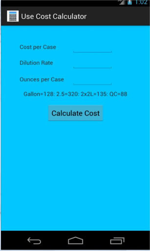 Use Cost Calculator截图1