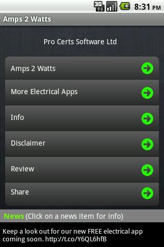 Electrical Amps 2 Watts Free截图4