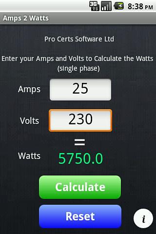 Electrical Amps 2 Watts Free截图6