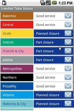伦敦地铁状态截图