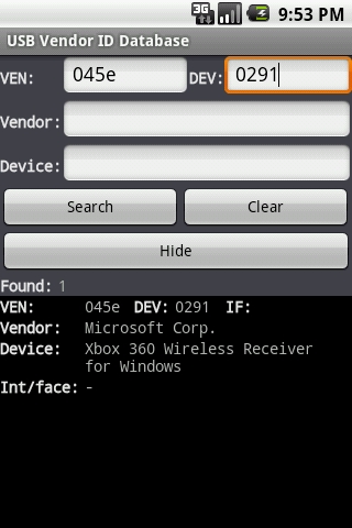 USB VEN/DEV Database截图1