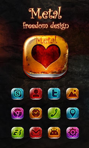 Metal GO LauncherEX Theme截图1