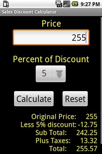 Sales Discount Calculator截图2