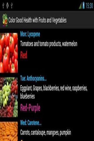 7种健康颜色:水果截图1