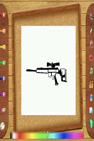 狙击步枪着色 Sniper rifle coloring截图1