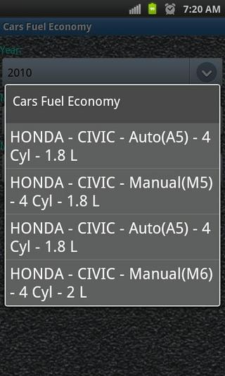 Cars Fuel Economy截图4