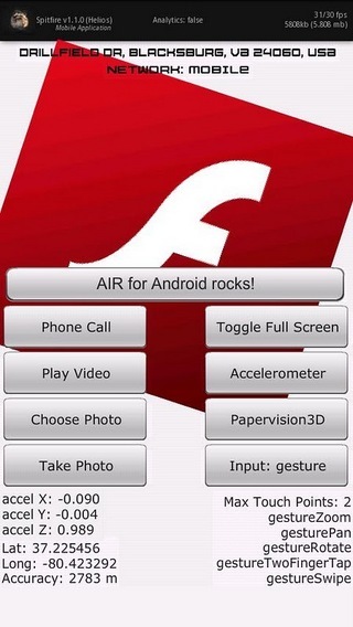 AIR for Android Tech Demo截图2