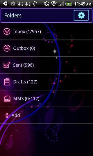 GO SMS Theme Pink Neon ICS截图1