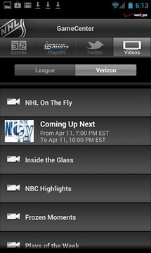 Verizon NHL GameCenter™截图