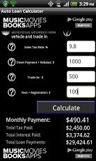 Auto Loan Calculator English截图2