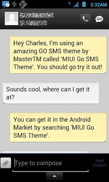 MIUI Go SMS Theme截图