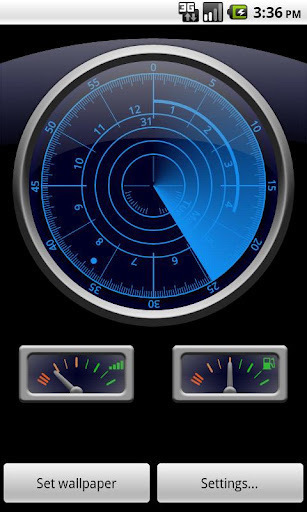 Radar Clock LWP Navy截图2